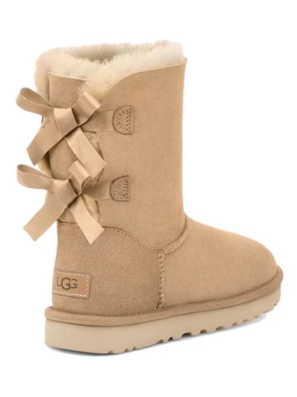 UGG Bailey Bow II Genuine Shearling Boot in Mustard Seed (new in box) size 9